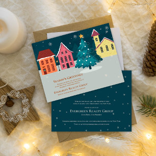 Weihnachten: Die Grüße des echten Anwesens Feiertagspostkarte