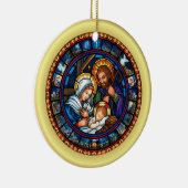 Weihnachten ~ Die heilige Familie ~ Geburt ~ * ~ Keramik Ornament (Rechts)