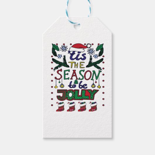 Weihnachten Die Jahreszeit Geschenkanhänger (Vorderseite)