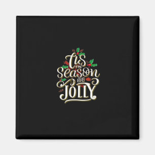 Weihnachten Die Jahreszeit Jolly Magnet