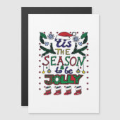 Weihnachten Die Jahreszeit Magnetkarte (Vorne/Hinten)