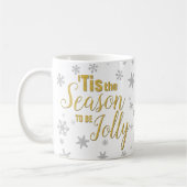 Weihnachten Die Jahreszeit Snowflake Gold Silber Kaffeetasse (Links)