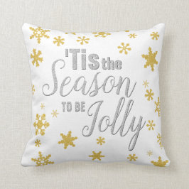 Weihnachten Die Jahreszeit Snowflake Silver Gold Kissen