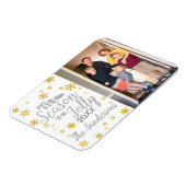 Weihnachten Die Jahreszeit Snowflake Silver Gold Magnet (Linke Seite)