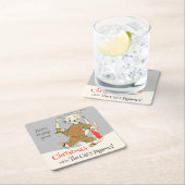 Weihnachten Die Katze's Schlafanzug CC1273 Funny Rechteckiger Pappuntersetzer (Vor Ort)