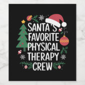 Weihnachten: Die Lieblingstherapie der Weihnachtsz Weinetikett (Einzelnes Label)