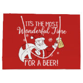 Weihnachten die meiste wunderbare Zeit für ein Große Geschenktüte (Rückseite)