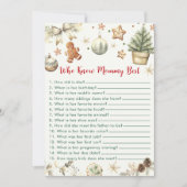 Weihnachten, die Mommy Best Baby Shower Card kenne Einladung (Vorderseite)