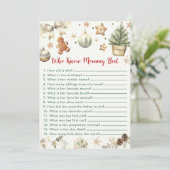 Weihnachten, die Mommy Best Baby Shower Card kenne Einladung (Stehend Vorderseite)