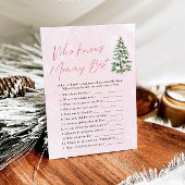 Weihnachten, die Mommy Best Baby Shower Game kenne Einladung