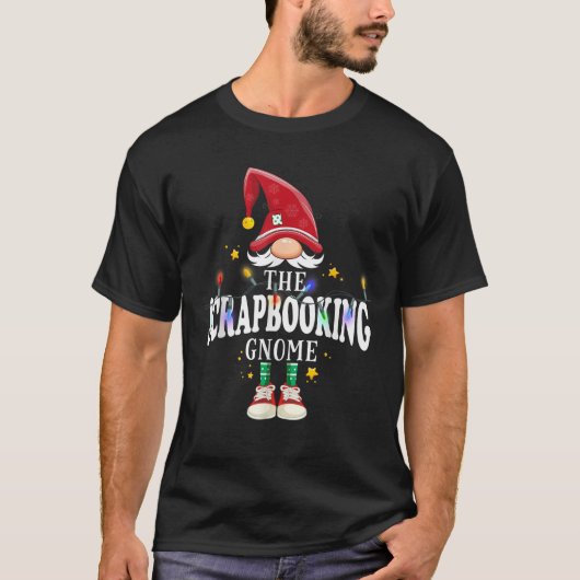 Weihnachten Die Scrapbooking Gnome X Mas Matching T-Shirt (Vorderseite)