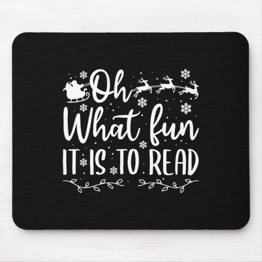 Weihnachten, die Spaß machen, lesen Mousepad (Vorne)