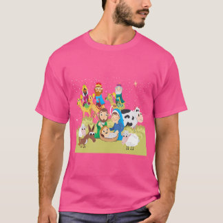 Weihnachten Die Weihnachtsgeschichte Jesus Geburt  T-Shirt