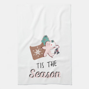 Weihnachten Dies ist die Jahreszeit Cookies Heiße Geschirrtuch