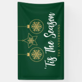 Weihnachten 'Dies ist die Jahreszeit Grün Gold, We Banner (Vertikal)