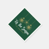 Weihnachten 'Dies ist die Jahreszeit Grün Gold, We Serviette (Ecke)