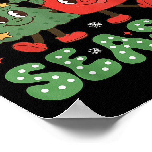 Weihnachten Dies ist die Jahreszeit Weihnachtsbaum Poster (Ecke)