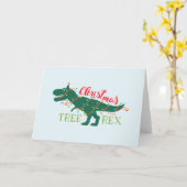 Weihnachten Dino Dinosaur Funny T-Rex Tree Geschen Karte (Gelbe Blume)