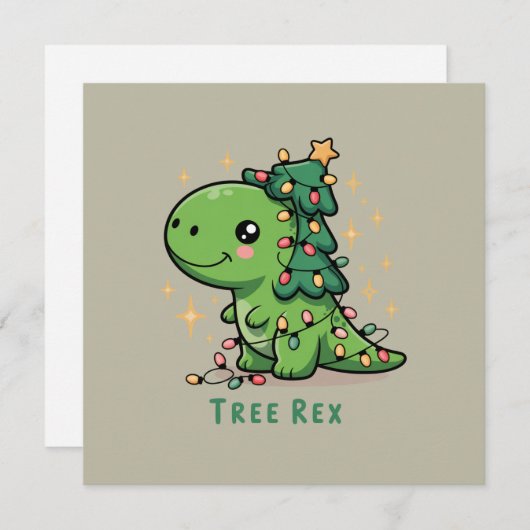 Weihnachten Dinosaur Party Funny Trex (Vorne/Hinten)