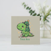 Weihnachten Dinosaur Party Funny Trex (Stehend Vorderseite)