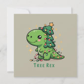 Weihnachten Dinosaur Party Funny Trex (Vorderseite)
