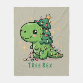 Weihnachten Dinosaur Party Funny Trex Fleecedecke (Vorderseite)