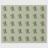 Weihnachten Dinosaur Party Funny Trex Geschenkpapier (Flach)