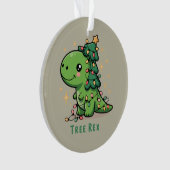 Weihnachten Dinosaur Party Funny Trex Ornament (Vorderseite)