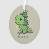 Weihnachten Dinosaur Party Funny Trex Ornament (Vorderseite)