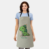 Weihnachten Dinosaur Party Funny Trex Schürze (Getragen)