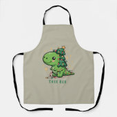Weihnachten Dinosaur Party Funny Trex Schürze (Vorderseite)