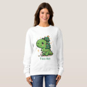 Weihnachten Dinosaur Party Funny Trex Sweatshirt (Vorne ganz)