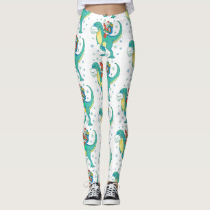 Weihnachten Dinosaurier Gesichtsmaske santa Leggings