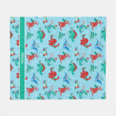 Weihnachten Dinosaurier Kinder Spaß Urlaub Persona Fleecedecke (Vorderseite (Horizontal))