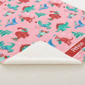 Weihnachten Dinosaurier Kinder Spaß Urlaub Persona Sherpadecke (3/4)