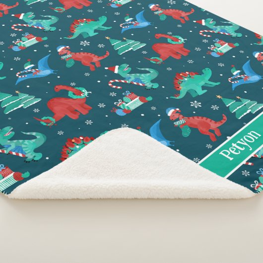 Weihnachten Dinosaurier Kinder Spaß Urlaub Persona Sherpadecke (3/4)