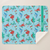 Weihnachten Dinosaurier Kinder Spaß Urlaub Persona Sherpadecke (Vorderseite (Horizontal))