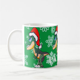Weihnachten Dinosaurier Niedlich Grün Kinder Heiße Kaffeetasse