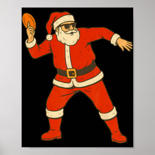 Weihnachten Disc Golf Vintage Lustiger Weihnachtsm Poster
