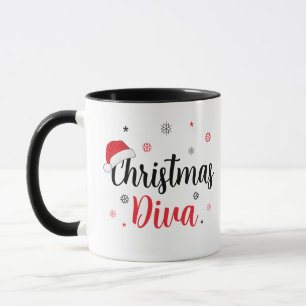 Weihnachten Diva Weihnachtsmannmütze Moderne Tasse