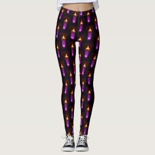 Weihnachten Diwali Flames Funny Candle Muster Leggings