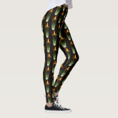 Weihnachten Diwali Flames Funny Candle Muster Leggings (Rechts)