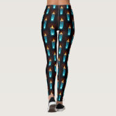 Weihnachten Diwali Flames Funny Candle Muster Leggings (Rückseite)