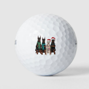 Weihnachten Dobermann Liebhaber Hundemutter Feiert Golfball