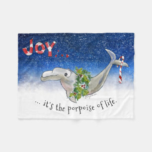 Weihnachten Dolphin Porpoise of Life Stars Fleecedecke