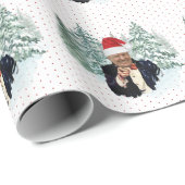 Weihnachten Donald Trump Festive Patriotic Geschenkpapier (Rolleneckpunkt)