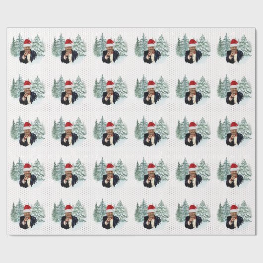 Weihnachten Donald Trump Festive Patriotic Geschenkpapier (Flach)