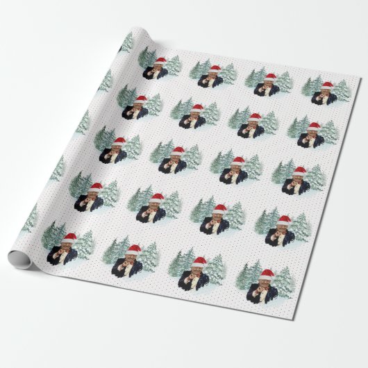 Weihnachten Donald Trump Festive Patriotic Geschenkpapier (Ungerollt)