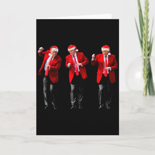 Weihnachten Donald Trump Präsident 2024 Tanzend Lu Karte