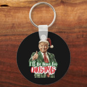 Weihnachten Donald Trump Präsident 2024 Tanzfunn Schlüsselanhänger (Vorderseite)